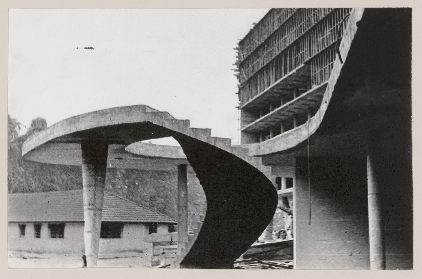 View of Palace of Agriculture, under construction, São Paulo, Brazil
