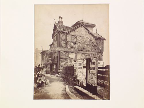 View of old building prior to demolition, Manchester, England