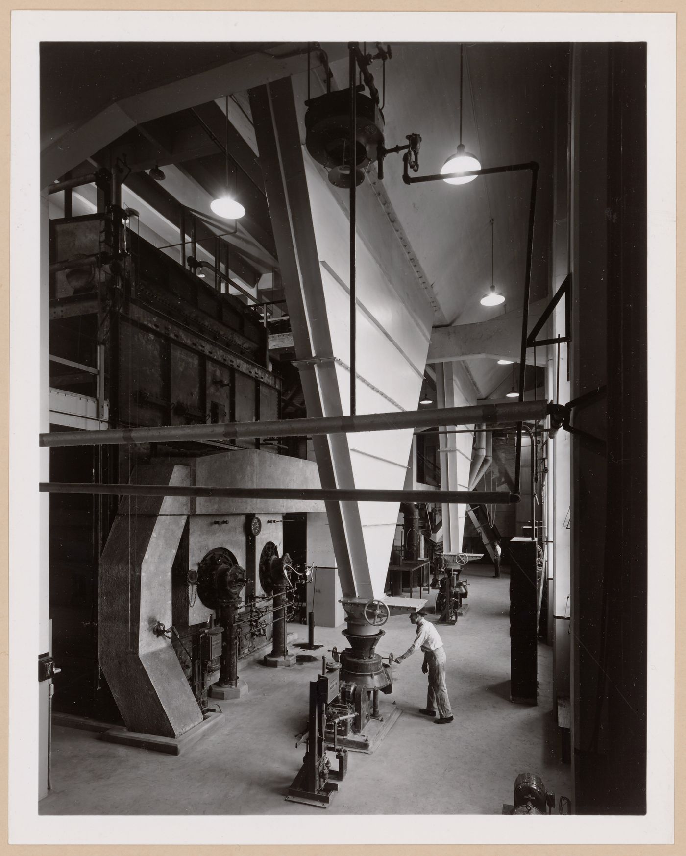 Interior view of the Boiler House, Curtiss-Wright Corporation Airplane division Assembly Plant, Louisville, Kentucky