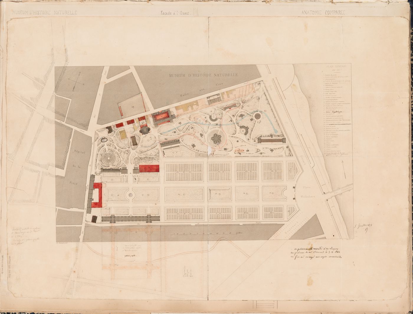 Site plan of the Muséum national d'histoire naturelle