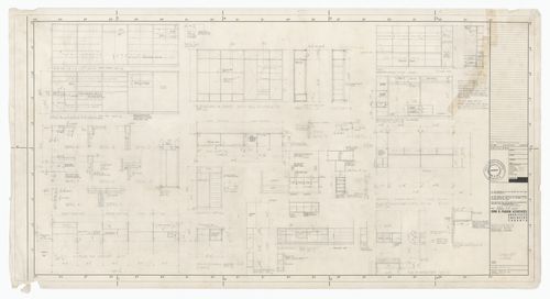 Cabinet work details for Residence of Mr. & Mrs. John C. Parkin, North York, Ontario