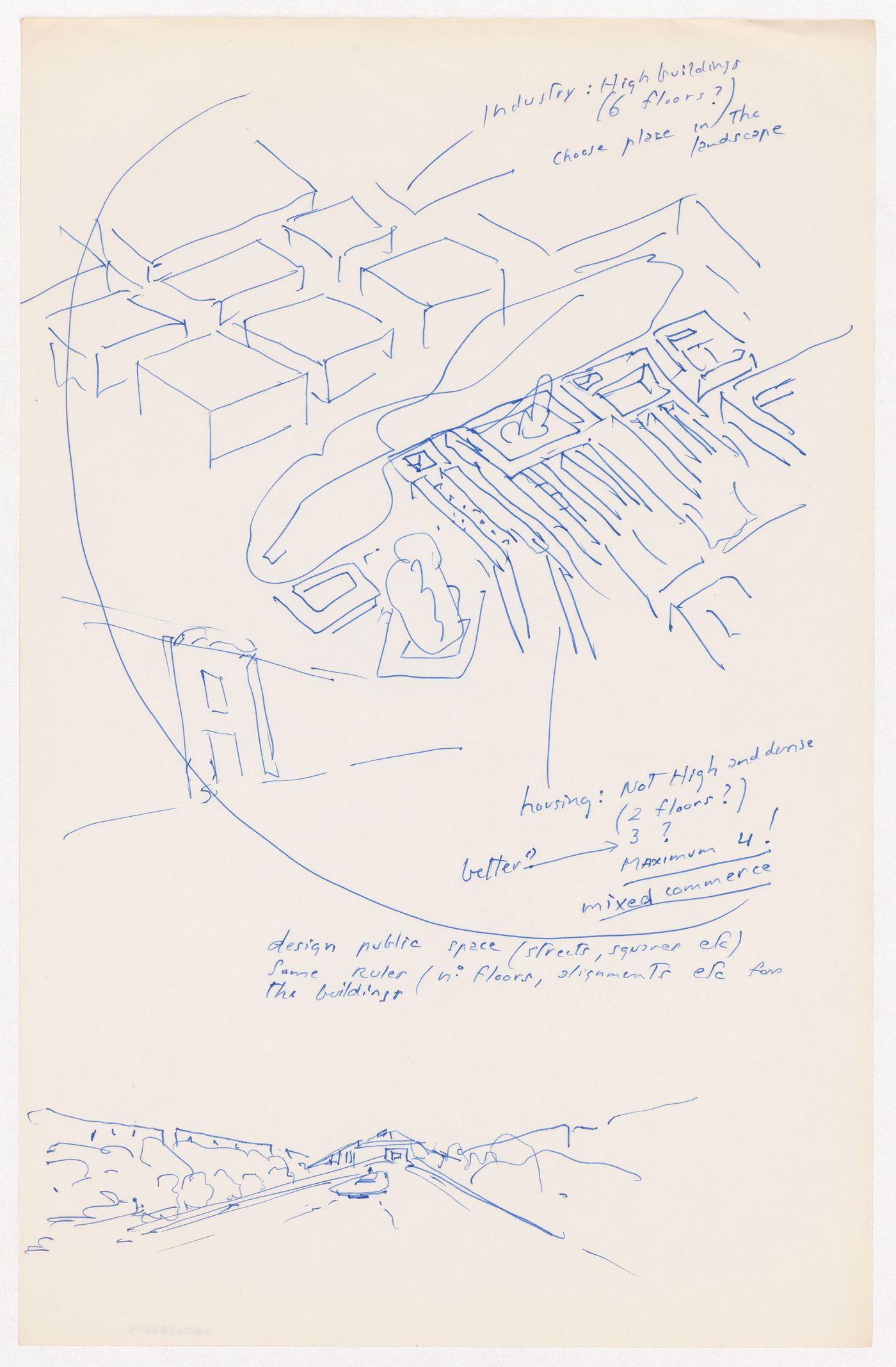 Sketches for Plano de Expansão da Cidade de Macau (Areia P. e Porto E.) [Macau City expansion plan], Macau, China