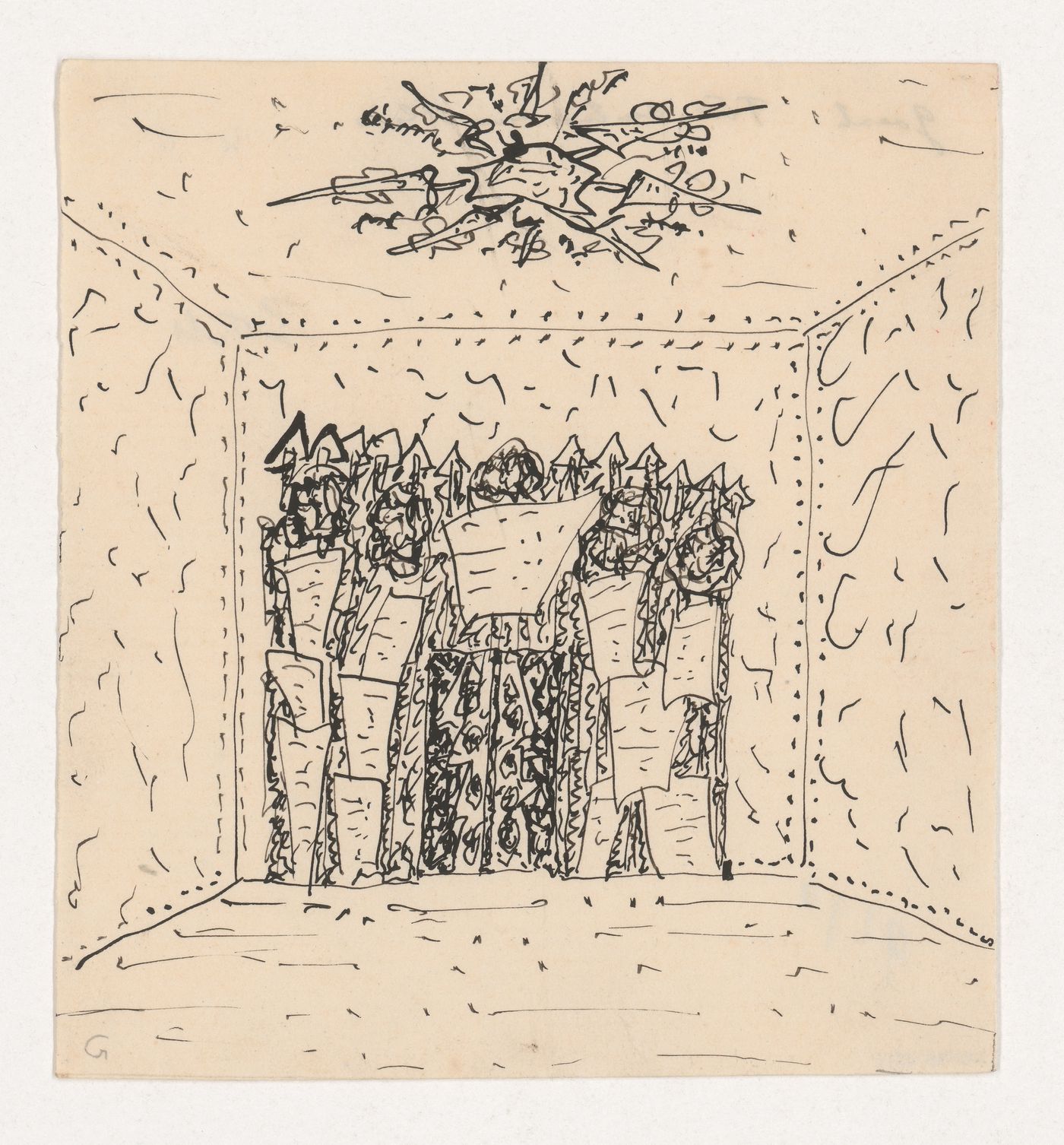 Visionary design for a double door in an entrance hall