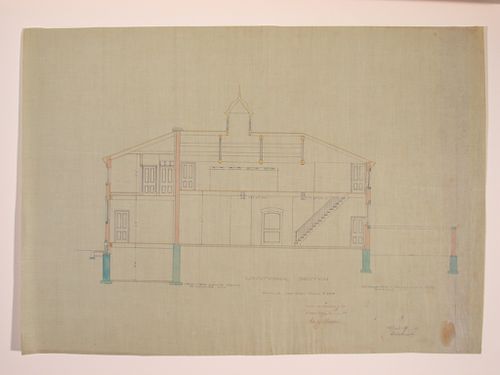 East elevation of the stable for Charles H. Williams at 690 DelawareAvenue, Buffalo, New York