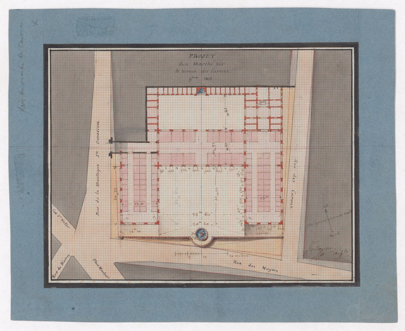 Site plan for Marché des Carmes, Paris