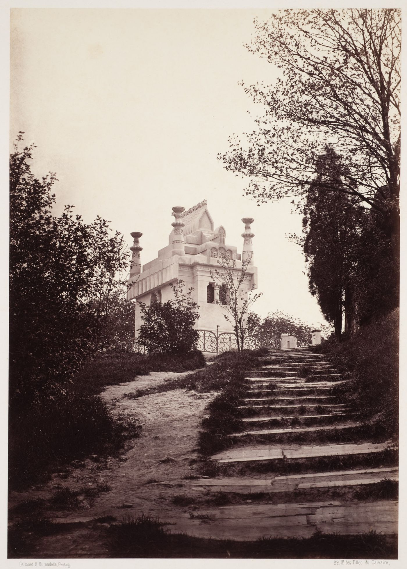 View of the tomb of the Duc de Morny designed by Viollet-le-Duc in the Père-Lachaise cemetery, Paris, France