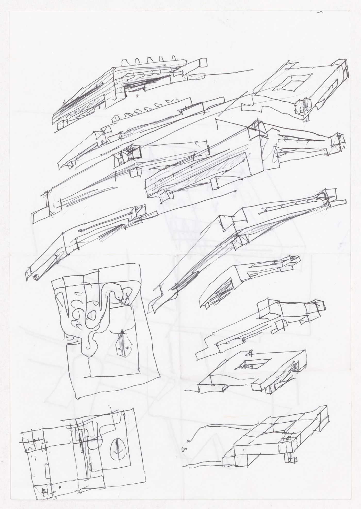 Sketches for Biblioteca da Câmara Municipal de Viana do Castelo, Viana do Castelo, Portugal