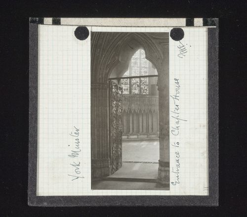 View of entrance of Chapter House, York Minster, York, North Yorkshire, England