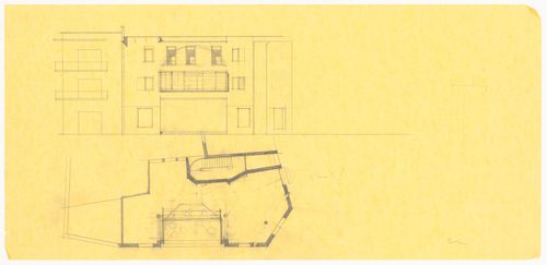 Elevation and floor plan for Casa sul Lungomare, Otranto, Italy