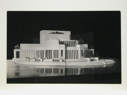 Photograph of a model for a Red Army Theater, Moscow