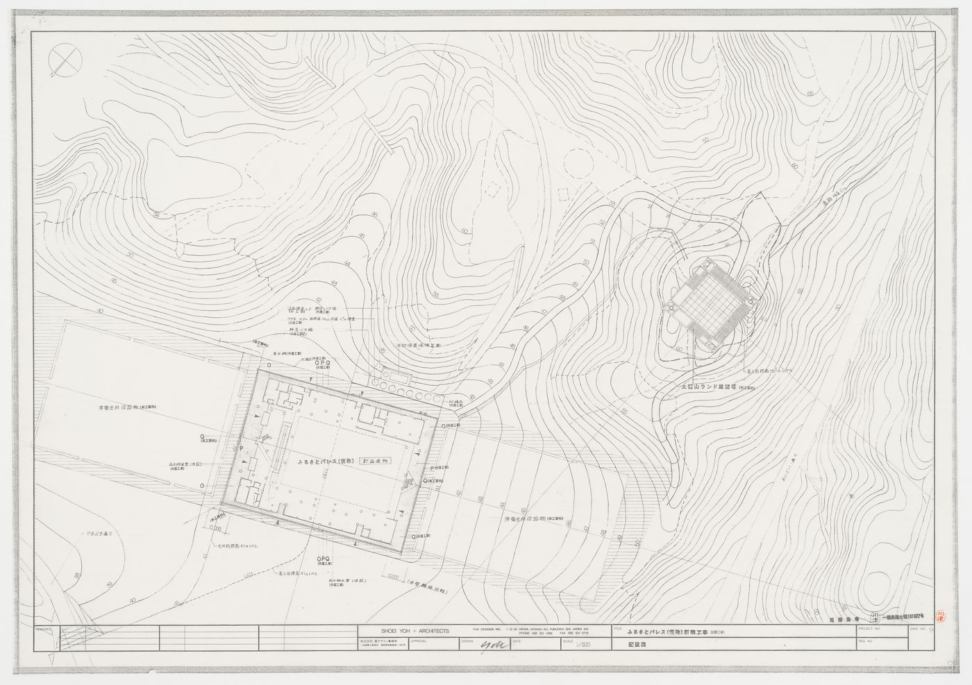 Site plan for Galaxy Toyama and Prospecta Toyama '92 Observatory Tower, Imizu, Japan