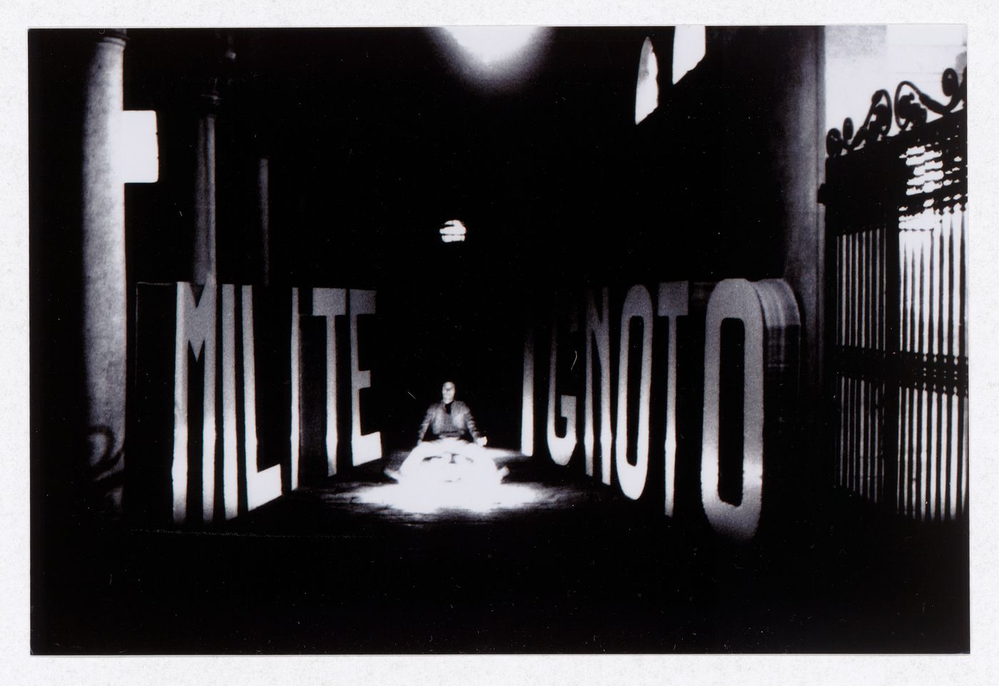 Photograph of the installation for Milite Ignoto