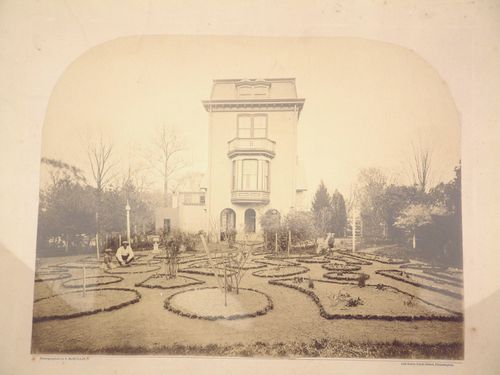 House and garden with gardener, 1128 South Ninth Street, Philadelphia