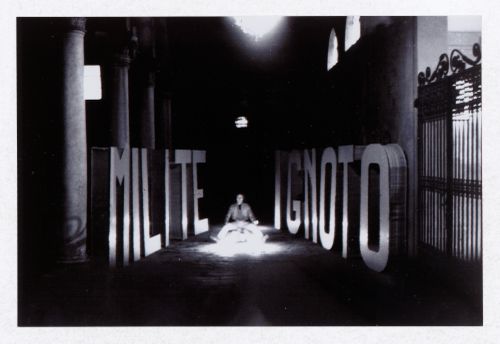 Photograph of the installation for Milite Ignoto