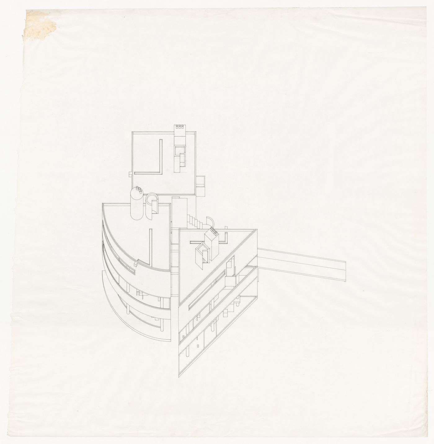 Axonometric for One-Half House