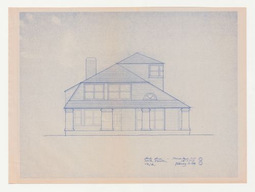 North elevation for the Hanks-Paré Residence, Tuxedo Park, New York