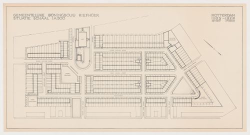 Site plan for Kiefhoek Housing Estate, Rotterdam, Netherlands