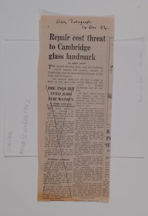 Repair costs threat to Cambridge landmark