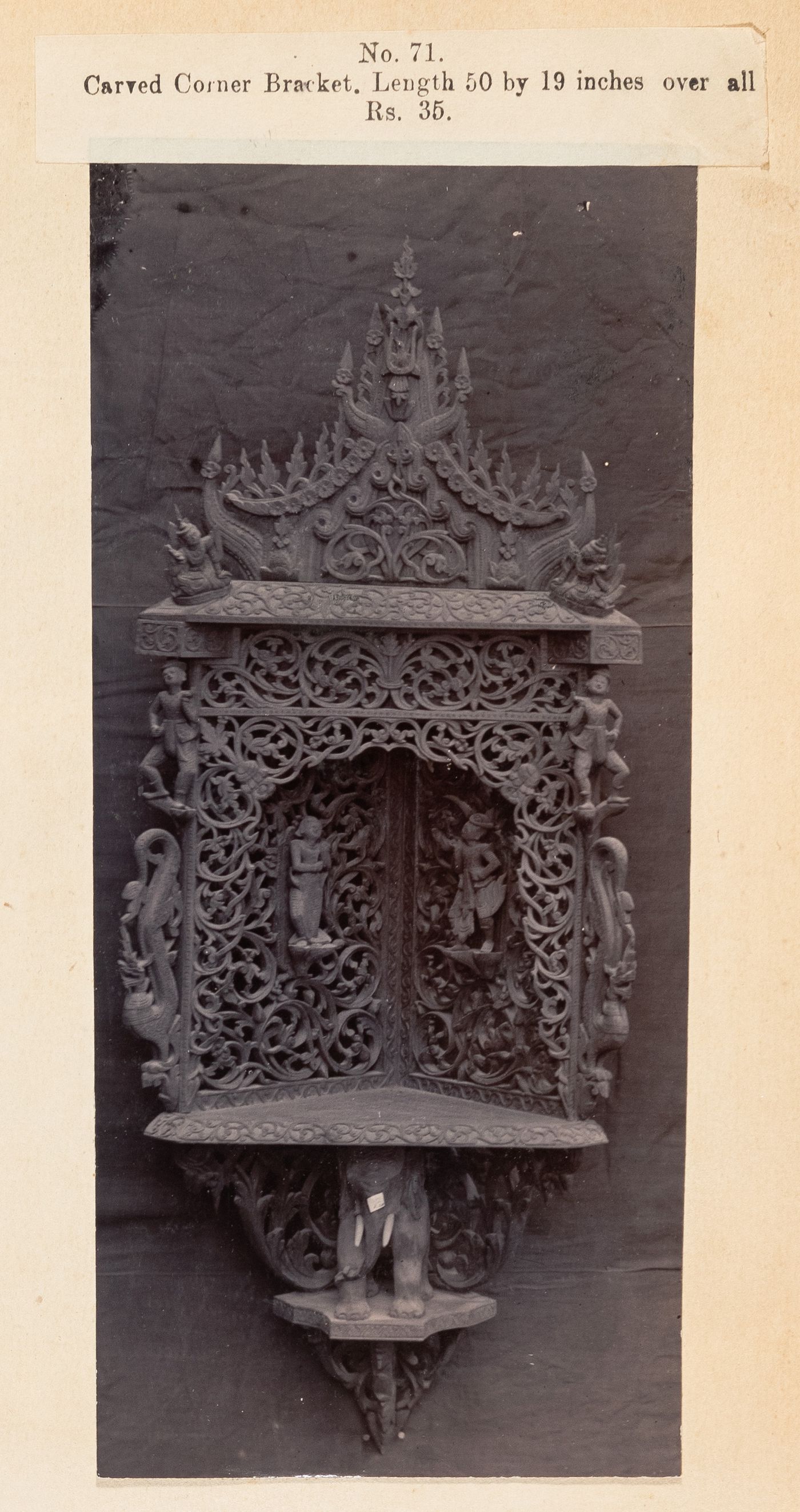 View of a corner shelf, F. Beato Limited, C Road, Mandalay, Burma (now Myanmar)