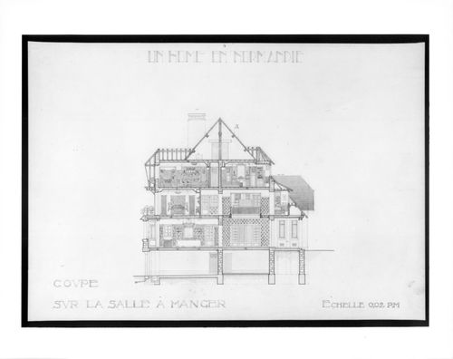 'Un Home en Normandie - Coupe sur la salle à manger'