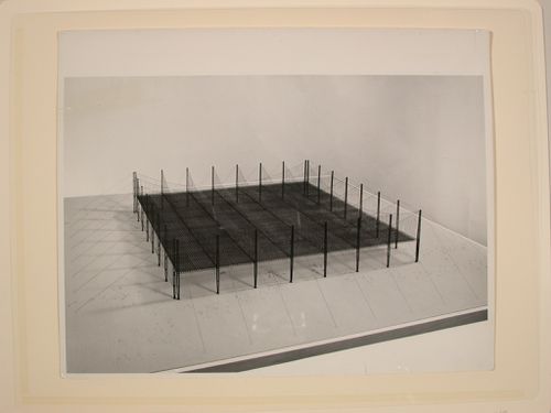 Photograph of a model for the Suspension System spanning 2,000 feet