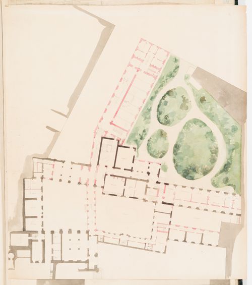 Project for alterations to the Préfecture de police, rue de Jérusalem, Paris: Partial ground floor plan