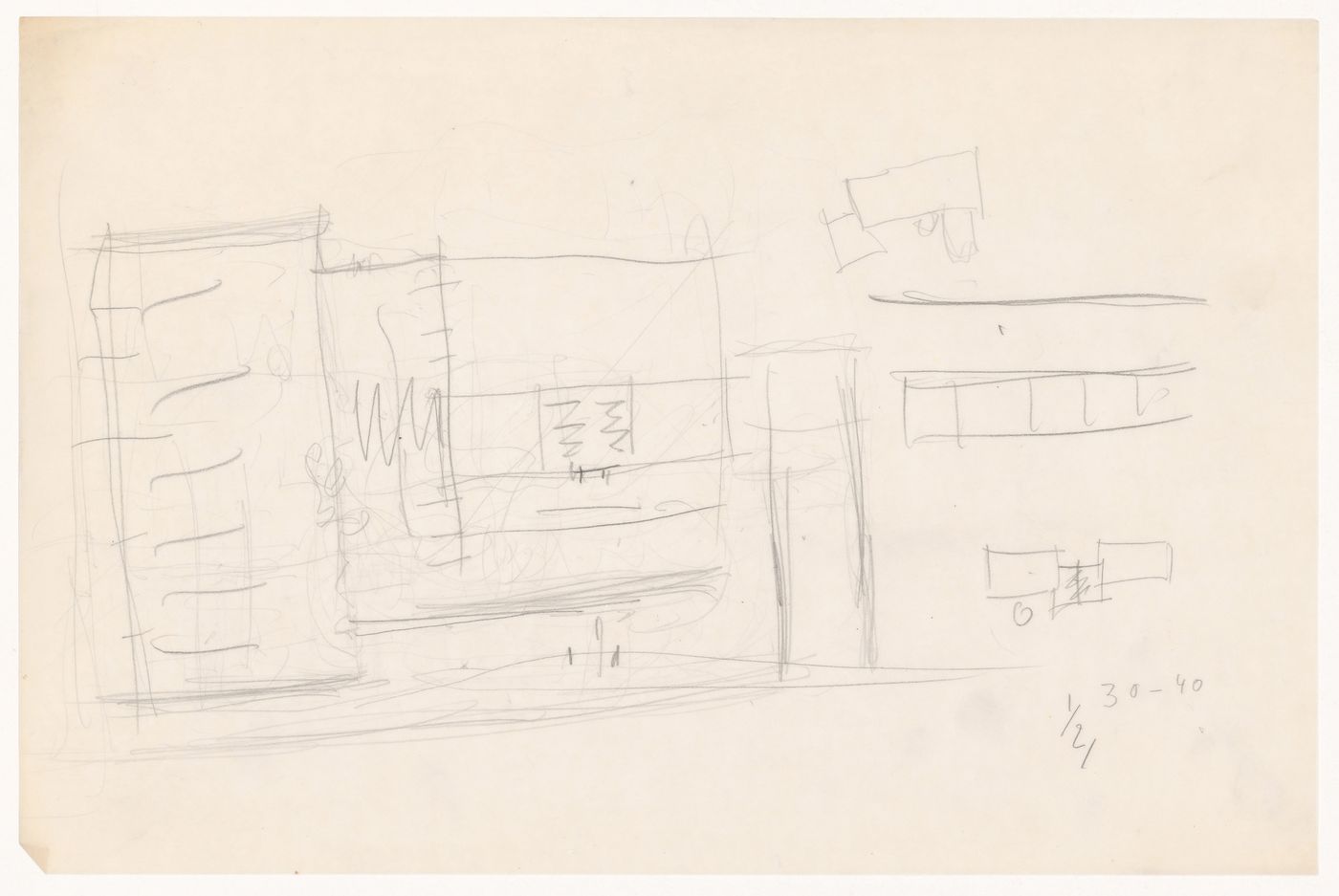 Sketch plans for campus buildings for Illinois Institute of Technology