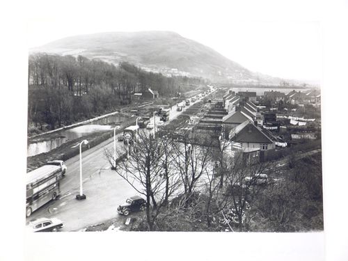 View looking south, from top of batching plant, Port Tablot Bypass, Glamorgan, Wales