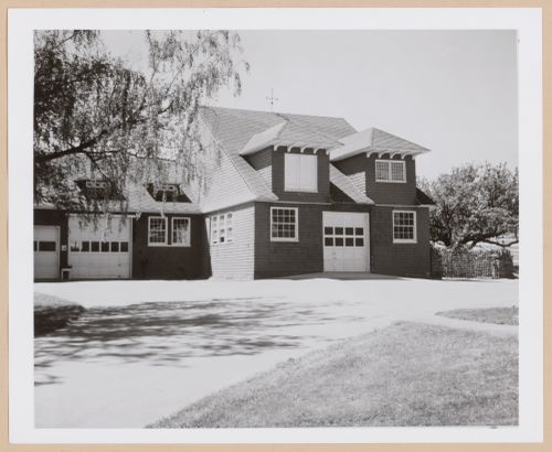 View of the principal façade of the Dexter M. Ferry Farm stables, Unadilla, New York