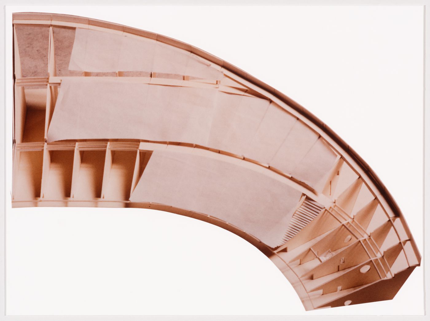 Project for a stadium in Baghdad, Iraq: model for grandstands