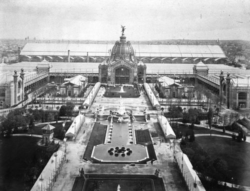 Exposition universelle de 1889 (Paris, France): View of grounds and exposition buildings from the Eiffel Tower