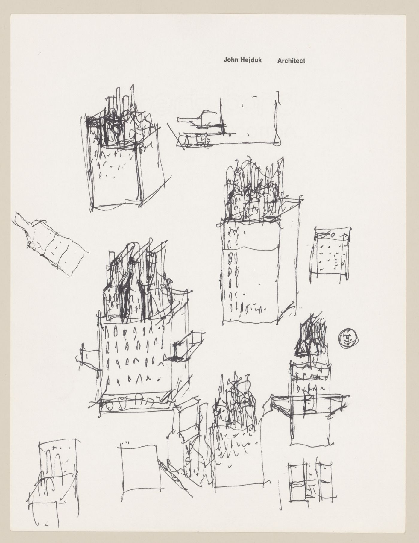 Sketch axonometrics and elevations for Cooper Union Foundation Building Renovation