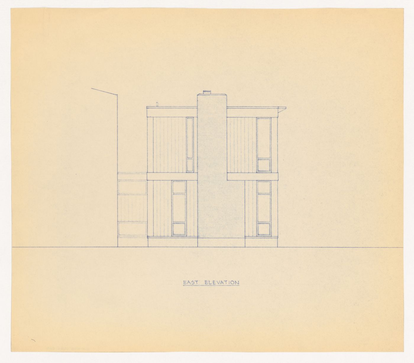 East elevation for Northern New York House