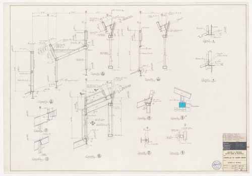 Sections for construction details for the reconstruction of the Chapelle du Sacré-Coeur, Notre-Dame de Montréal