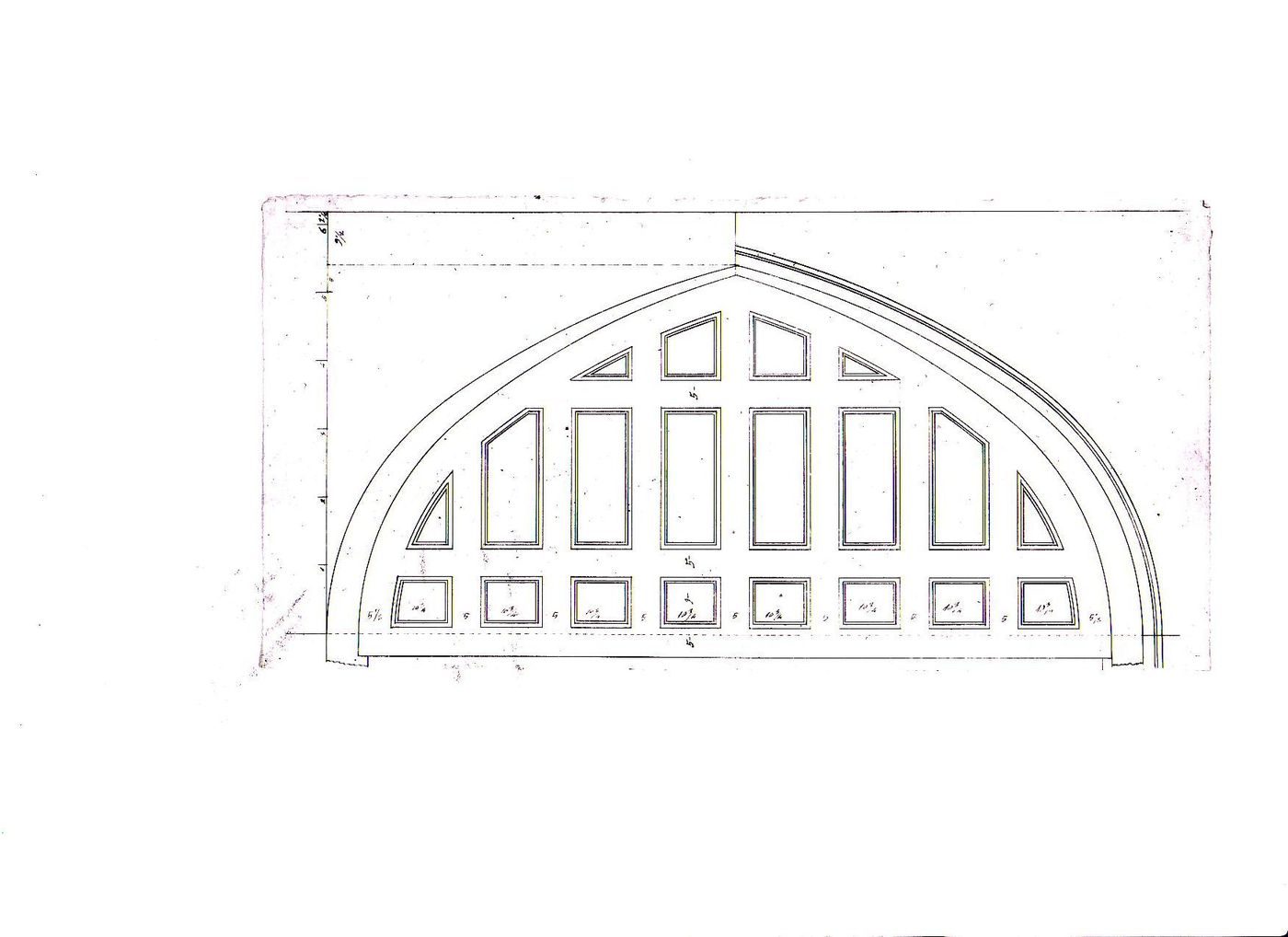 Elevation for the upper part of a side entrance door for Notre-Dame de Montréal