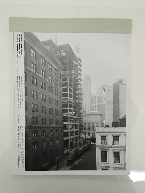 Seagram building under construction, 375 Park avenue, New York, N.Y., west view