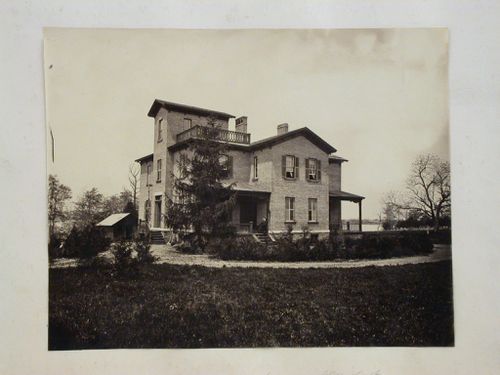 Side elevation of brick house, Willowbrook, Illinois