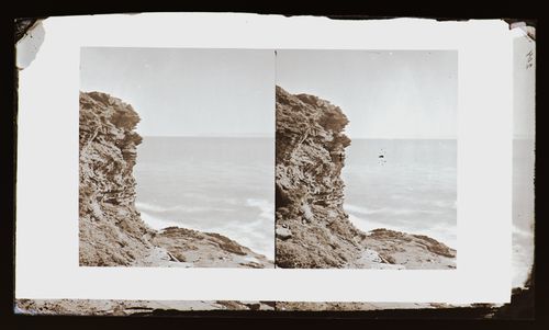 Stereograph of Precipice Rocks, Point Fermin, California, United States of America