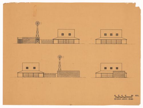 Elevations for Casa en el campo, Partido de General Pueyrredón, Argentina