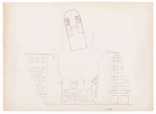 Plan and perspective for Block 121, Schlesisches Tor, Berlin