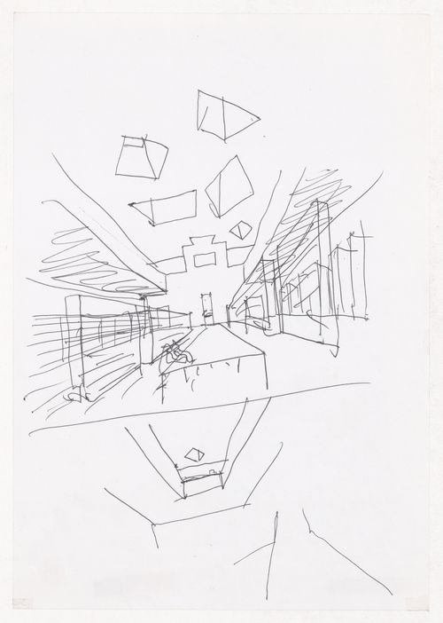 Sketch perspectives for Faculdade de Ciências da Informação, Santiago de Compostela, Spain