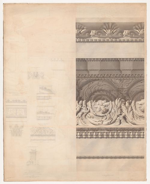 Details of fragments in garden of Prince Colonna, Rome