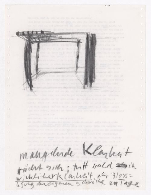 Sketch perspective for the E,D,E,N, Pavilion, Rheinfelden, Switzerland