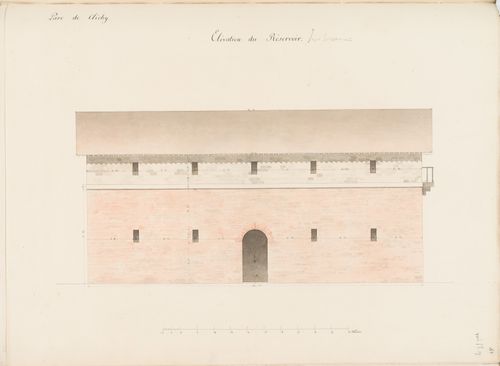 Elevation for a reservoir, Parc de Clichy