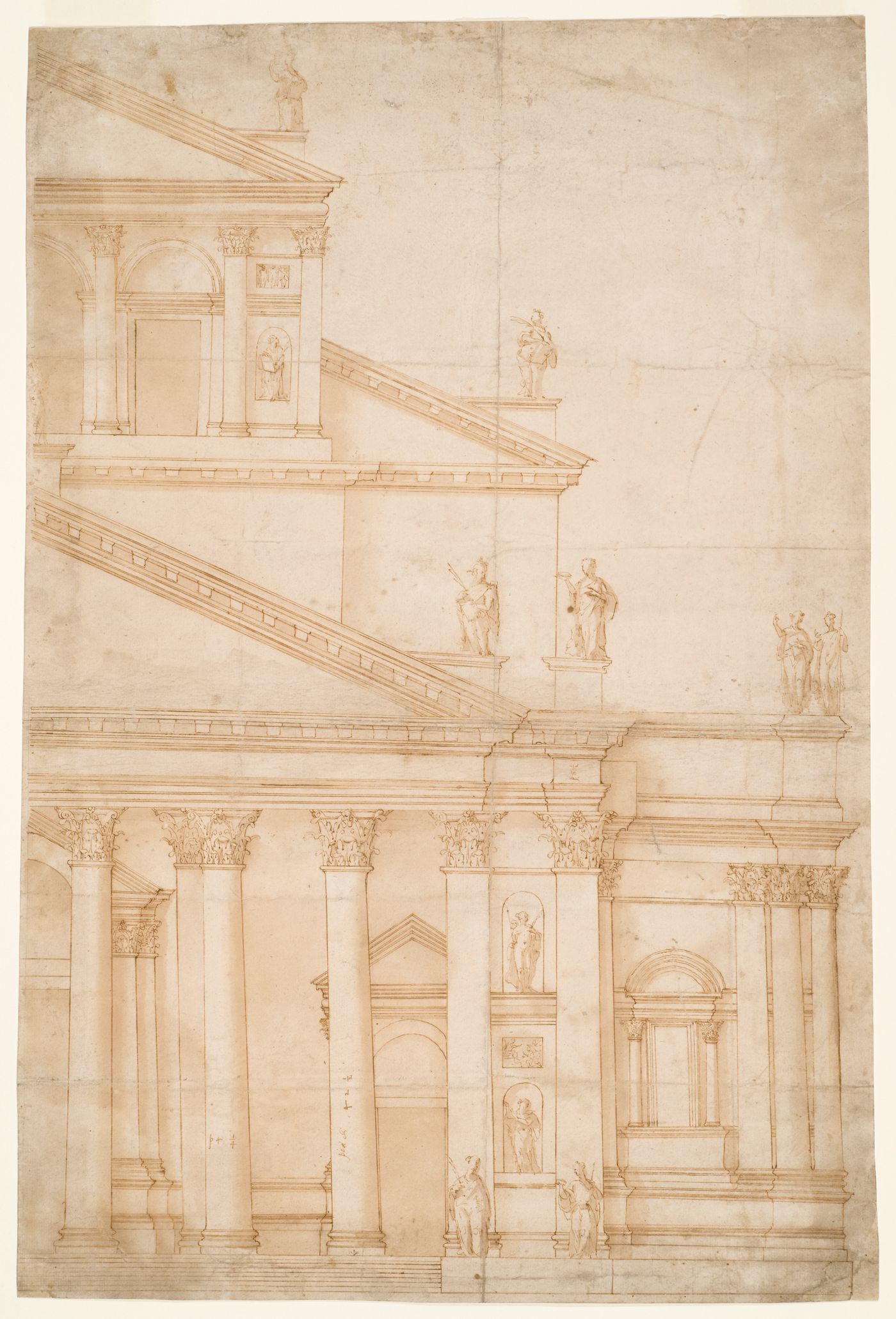 Proposed Elevation of Half of Façade for the Church of San Petronio, Bologna / Projet d'élévation partielle pour la façade de l'église San Petronio, à Bologne