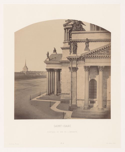 View of Saint Isaac's Cathedral with the Admiralty in the distance, Saint Petersburg, Russia
