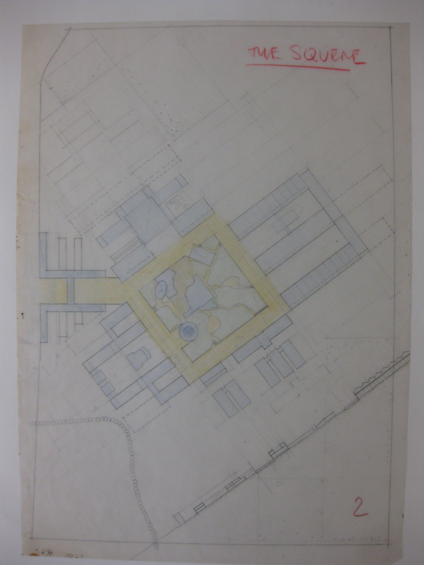 Bayer AG Headquarters, Monheim, Germany: alternative site plan 2, "The Square"