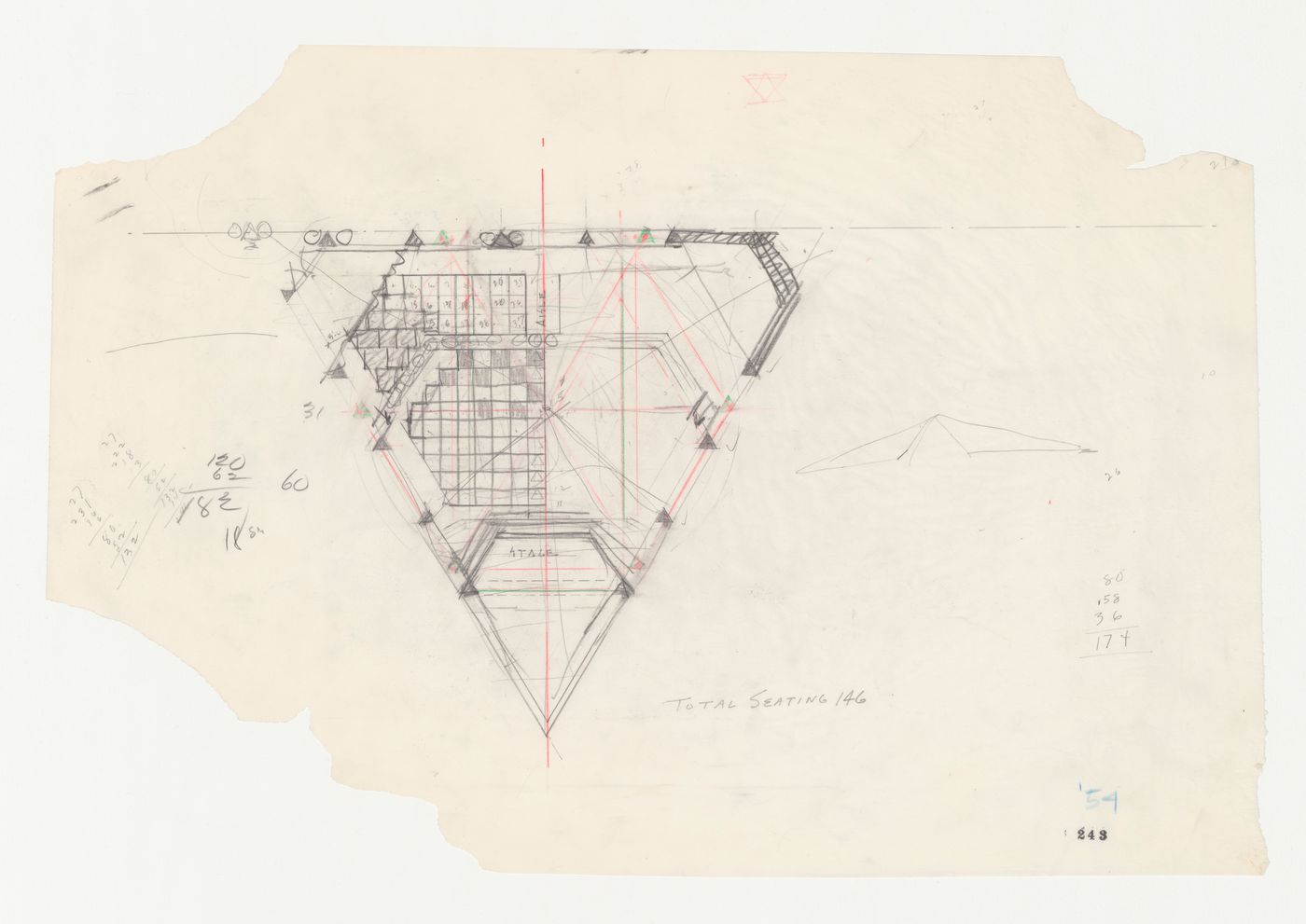 Wayfarers' Chapel, Palos Verdes, California: Plan for the parish house