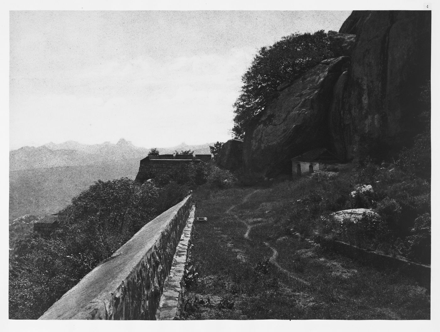 Royacottah.  View overlooking the country south south-east from inside the fort gate.