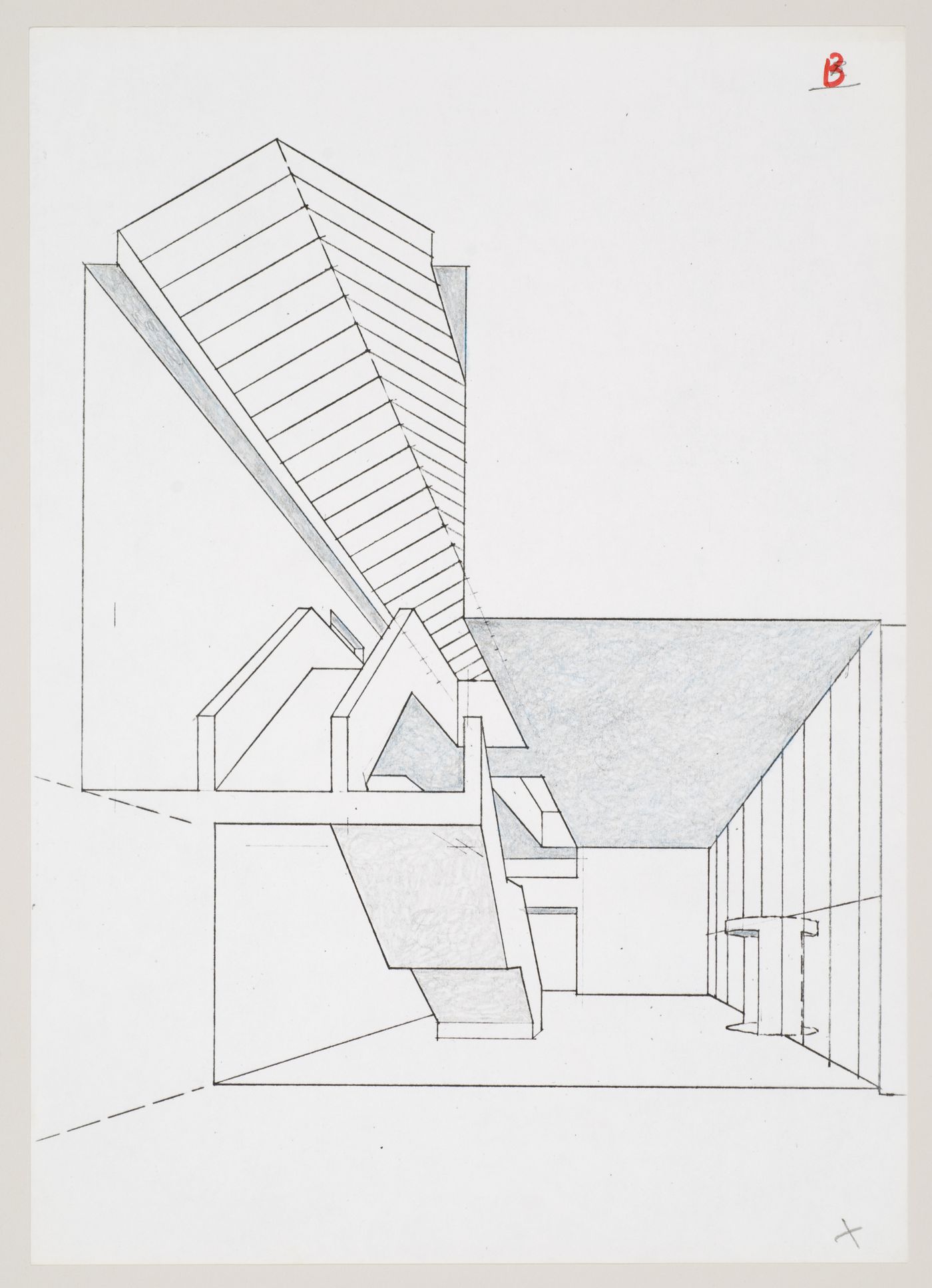 Clore Gallery, London, England: sectional perspective